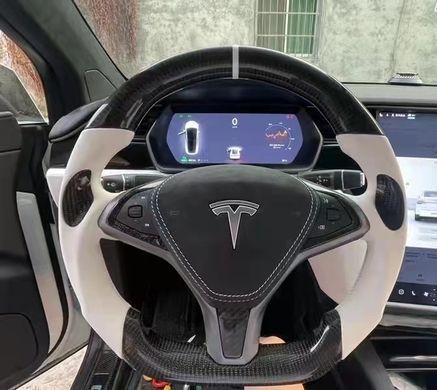 Спортивне кермо Tesla Model 3 Yoke X S Y, Деталі салону, Tesla, Натуральная кожа, Новое, На штатные места