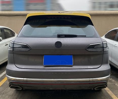 Спойлер крышки багажника для Volkswagen Touareg 2018- г.в., Серый грунт (под покраску), Внешний Тюнинг, Volkswagen, Спойлер, Требуется, Стеклопластик, Touareg, Новое, На штатные места, Touareg III 2018-