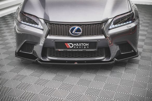 Накладка переднего бампера сплиттер Lexus GS 2012-2015 г.в. Лексус ГС, Черный, Внешний Тюнинг, Lexus, Накладка на передний бампер, Не требуется, ABS-пластик, GS, Новое, На штатные места, GS (GRL1, GWL1) 2012-