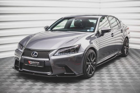 Накладка переднего бампера сплиттер Lexus GS 2012-2015 г.в. Лексус ГС, Черный, Внешний Тюнинг, Lexus, Накладка на передний бампер, Не требуется, ABS-пластик, GS, Новое, На штатные места, GS (GRL1, GWL1) 2012-