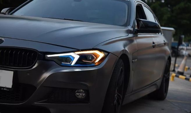 Передние тюнинг лед фары для BMW 3-серии F30 2013-2018 г.в. стиль Лайзер, Внешний Тюнинг, BMW, Альтернативная оптика, 3-Series, Новое, На штатные места, 3 (F30, F35, F80) 2011-