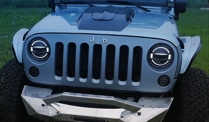 Передні лед фари для Jeep Wrangler 2007-2017 р.в. Джип Вранглер, Jeep, Альтернативная оптика, Новое, На штатные места