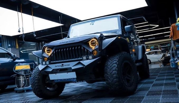 Передні лед фари для Jeep Wrangler 2007-2017 р.в. Джип Вранглер, Jeep, Альтернативная оптика, Новое, На штатные места