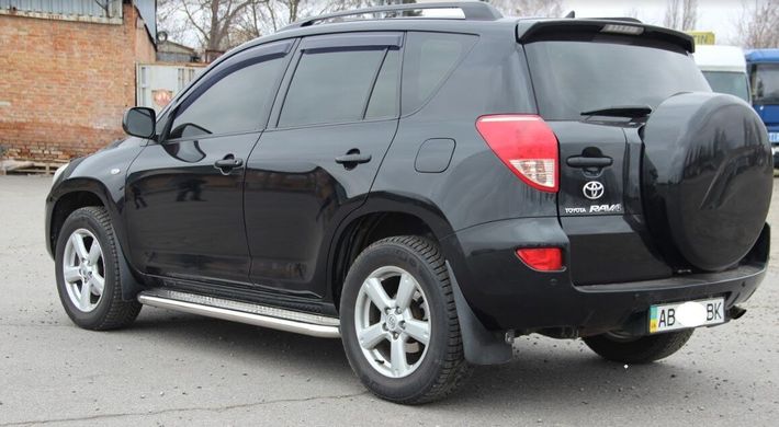 Боковые пороги площадка из нержавеющей стали Toyota Rav4 2006-2012 г.в.