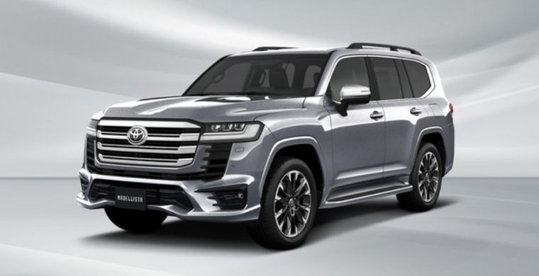 Тюнинг обвес накладки на бампера Toyota LC300 Land Cruiser 2021+ г.в. Modellista v2, Черный