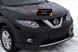 Накладки на передние фары (реснички) Nissan X-trail \ Rogue 2014-2016 г.в. , Черный, Внешний Тюнинг, Nissan, Декоративные накладки, По желанию, ABS-пластик, X-Trail, Новое, На штатные места, X-TRAIL (T32) 2014-