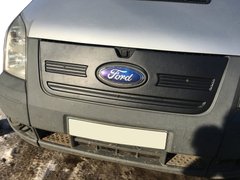 Зимняя заглушка на решетку в бампер Ford Transit 2006-2014 г.в. Форд Трансит, Черный, Защитные накладки, Ford, Зимняя заглушка от холода, Не требуется, ABS-пластик, Transit, Новое, На штатные места, TRANSIT 2006-