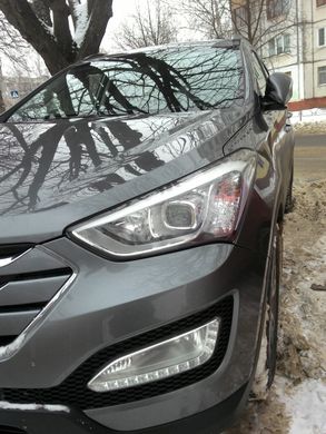 Реснички на фары Hyundai Santa Fe 2012+ г.в. Сантафе