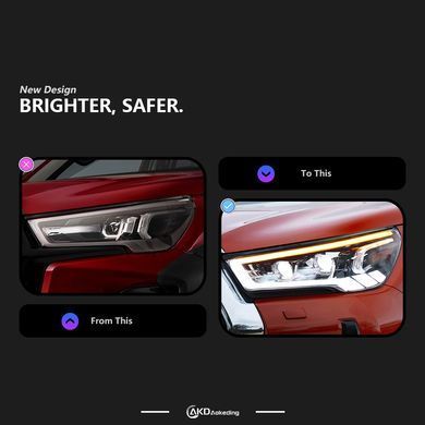 Передние тюнинг лед фары Toyota Hilux 2021+ г.в. Тойота Хайлюкс, Toyota, Альтернативная оптика, Новое, На штатные места
