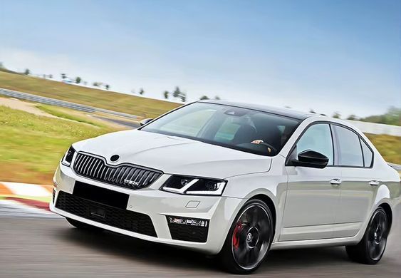 Передні лед фари для Skoda Octavia A7 2013-2017 г.в. Шкода Октавиа, Черный, Skoda, Альтернативная оптика, Octavia, Новое, На штатные места, OCTAVIA (5E3) 2012-