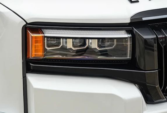 Накладки над фарами вії для Toyota Prado 250 2024+ р.в. Прадо 250, Черный