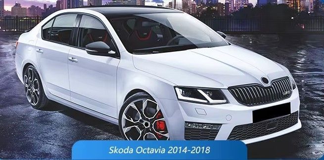 Передні лед фари для Skoda Octavia A7 2013-2017 г.в. Шкода Октавиа, Черный, Skoda, Альтернативная оптика, Octavia, Новое, На штатные места, OCTAVIA (5E3) 2012-
