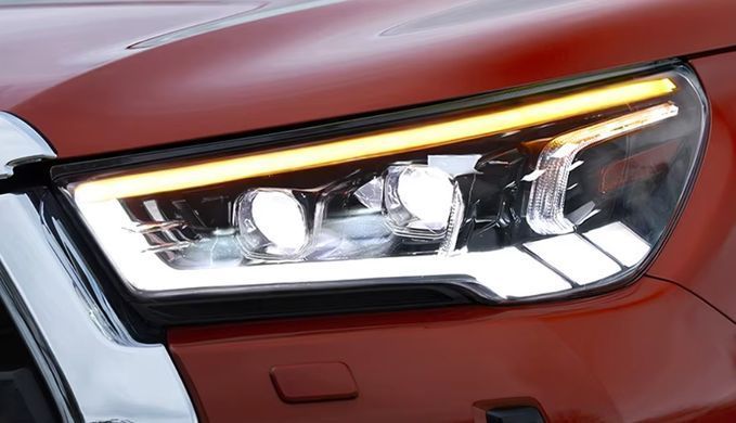 Передние тюнинг лед фары Toyota Hilux 2021+ г.в. Тойота Хайлюкс, Toyota, Альтернативная оптика, Новое, На штатные места