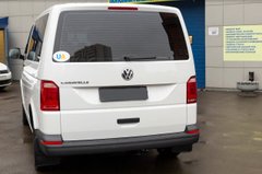 Накладка на задній бампер Volkswagen Transporter (T6) 2015-, Черный, Volkswagen, Накладка на задний бампер, Не требуется, ABS-пластик, Transporter, Новое, На штатные места, Transporter T6 2015-