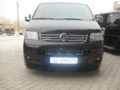 Накладка на передний бампер (юбка, губа) Volkswagen Transporter T5