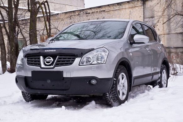 Зимова заглушка решітки переднього бампера Nissan Qashqai 2006-2010 р.в. Нісан Кашкай