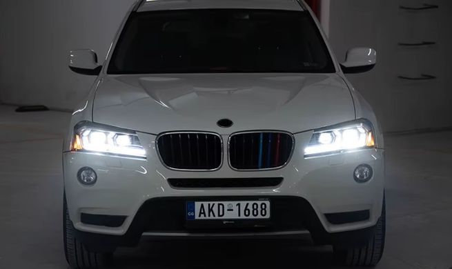 Передние тюнинг лед фары BMW X3 F25 дорестайлинг 2010-2013 г.в. БМВ Х3, BMW, Альтернативная оптика, Новое, На штатные места, X3 (F25) 2010-
