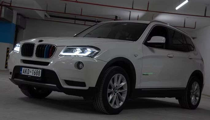 Передние тюнинг лед фары BMW X3 F25 дорестайлинг 2010-2013 г.в. БМВ Х3, BMW, Альтернативная оптика, Новое, На штатные места, X3 (F25) 2010-