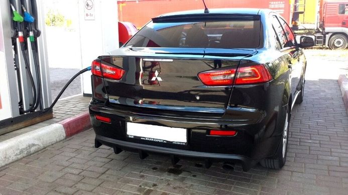 Диффузор заднего бампер Mitsubishi Lancer X 2007+ г.в.