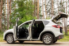 Накладки на внутрішні пороги дверей Mazda CX-5 2011-2015 р.в.