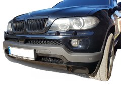 Накладка на передній бампер губа BMW X5 E53 1999-2006 р.в. в стилі 4.8, Черный, BMW, Накладка на передний бампер, Требуется, Стекловолокно, X5, Новое, На штатные места, X5 (E53) 2000-