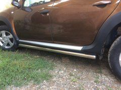 Боковые пороги труба Renault Duster Рено Дастер 2010-2017