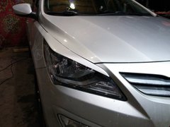 Реснички на фары Hyundai Solaris 2014+ г.в.