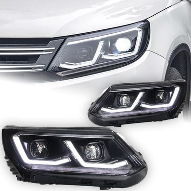 Передние фары лед Volkswagen Tiguan 2007-2016 г.в. Тигуан, Внешний Тюнинг, Volkswagen, Альтернативная оптика, Tiguan, Новое, На штатные места, TIGUAN (5N_) 2007-