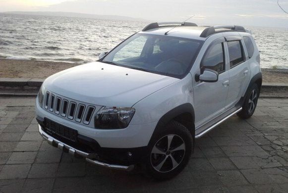 Захист переднього бампер (передній усь з зубами) Renault Duster 2010-2017 Рено Дастер