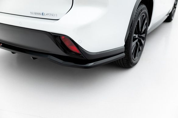 Накладка на задній бампер дифузор для Toyota Highlander 2019 р.в. Тойота Хайлендер, Черный, Toyota, Накладка на задний бампер, Не требуется, ABS-пластик, Новое, На штатные места
