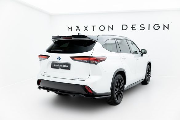 Накладка на задній бампер дифузор для Toyota Highlander 2019 р.в. Тойота Хайлендер, Черный, Toyota, Накладка на задний бампер, Не требуется, ABS-пластик, Новое, На штатные места
