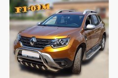 Защита переднего бампер ( кенгурятник ) Renault Duster 2018+ г.в. Рено Дастер