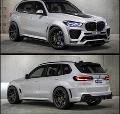 , Серый грунт (под покраску), BMW, Комплект обвеса, Требуется, Стеклопластик, X5, Новое, На штатные места, X5 (G05) 2019-