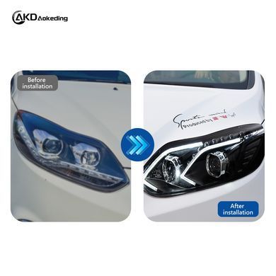 Передние тюнинг лед фары Ford Focus 3 дорестайлинг 2011-2014 г.в. Форд Фокус, Ford, Альтернативная оптика, Focus, Новое, На штатные места, FOCUS III 2011-