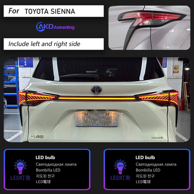 Задние тюнинг лед фонари для Toyota Sienna 2021-2023 г.в. Тойота Сиена, Toyota, Альтернативная оптика