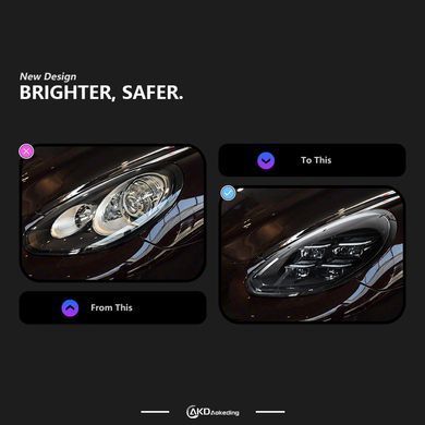 Передні лед фари Porsche Panamera 2014-2017 р.в. Порше Панамера, Оптика, Porsche, Альтернативная оптика, Panamera, Новое, На штатные места