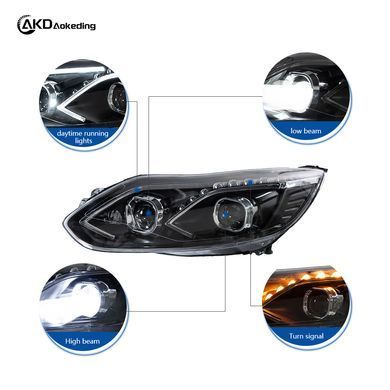 Передние тюнинг лед фары Ford Focus 3 дорестайлинг 2011-2014 г.в. Форд Фокус, Ford, Альтернативная оптика, Focus, Новое, На штатные места, FOCUS III 2011-