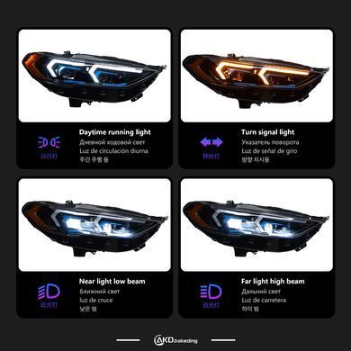 Передние тюнинг лед фары для Ford Mondeo \ Fusion 2017-2020 г.в. Форд Мондео \ Фьюжн, Ford, Альтернативная оптика, Fusion, Новое