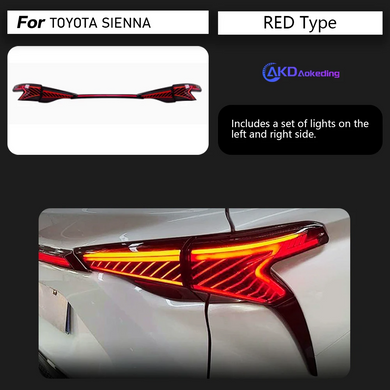 Задние тюнинг лед фонари для Toyota Sienna 2021-2023 г.в. Тойота Сиена, Toyota, Альтернативная оптика