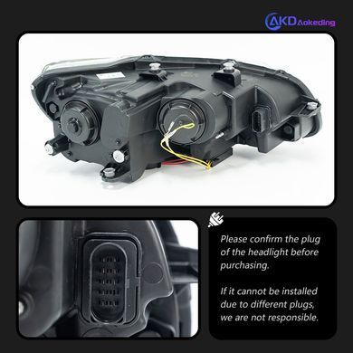 Передние тюнинг лед фары для Volkswagen Passat B7 USA 2011-2015 г.в. Пасат Б7 Америка, Volkswagen, Альтернативная оптика, Passat, Новое, На штатные места, PASSAT (362) 2010-
