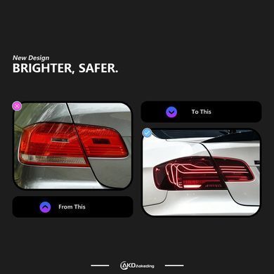 Задние лед фонари для BMW E92 2006-2012 г.в. БМВ Е92, Черный, BMW, Альтернативная оптика, 3-Series, Новое, На штатные места, 3 Coupe (E92) 2006-