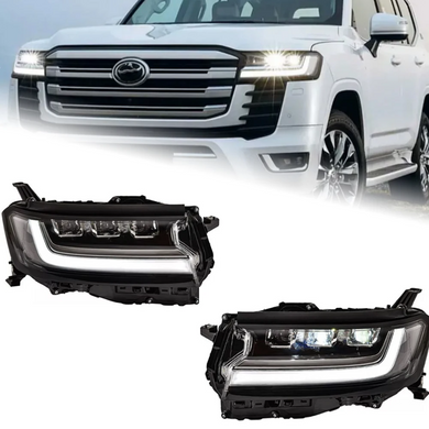 Передние лед фары для Toyota LC Land Cruiser 300 2021+ г.в. Ленд Крузер 300, Оптика, Toyota, Альтернативная оптика, Land Cruiser, Новое, На штатные места, Land Cruiser 300 2021-