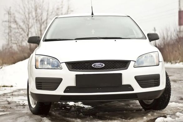 Зимняя заглушка решетки переднего бампера Ford Focus II 2005-2008 г.в. Форд Фокус 2