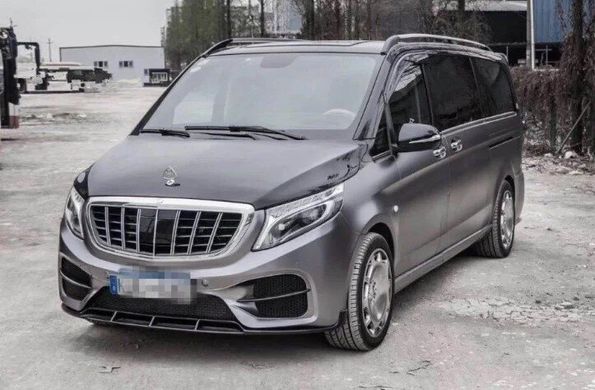 Тюнинг обвес Mercedes Vito W447 2014+ г.в. в стиле Maybach, Серый грунт (под покраску), Mercedes, Комплект обвеса, Требуется, Стеклопластик, Vito, Новое, На штатные места, Vito ( W447) 2014-