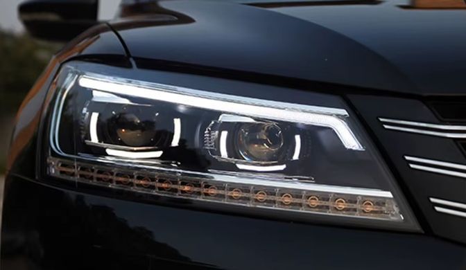 Передние тюнинг лед фары для Volkswagen Passat B7 USA 2011-2015 г.в. Пасат Б7 Америка, Volkswagen, Альтернативная оптика, Passat, Новое, На штатные места, PASSAT (362) 2010-