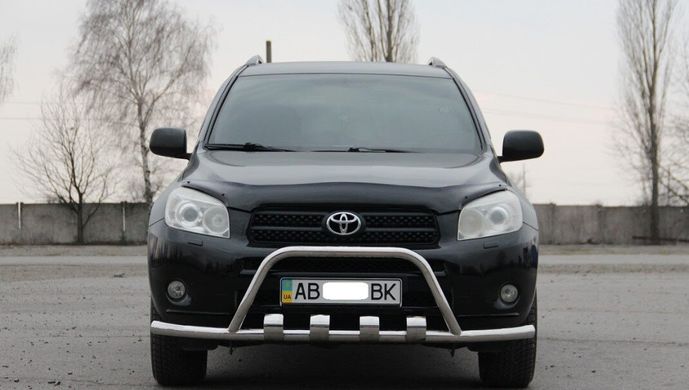 Защита переднего бампера кенгурятник с зубами и усами Toyota Rav4 2006-2012 г.в.