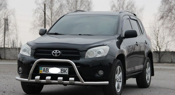 Защита переднего бампера кенгурятник с зубами и усами Toyota Rav4 2006-2012 г.в.