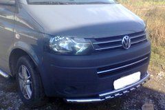 Защита переднего бампера (двойная губа, труба ) Volkswagen T-5