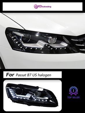 Передние тюнинг лед фары для Volkswagen Passat B7 USA  2011-2015 г.в. Пасат Б7 Америка, Volkswagen, Альтернативная оптика, Passat, Новое, На штатные места, PASSAT (362) 2010-