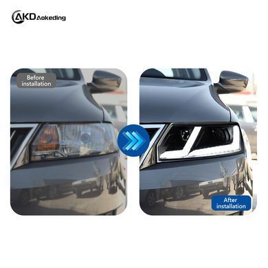 Передние лед фары для Skoda Rapid  2012-2019 г.в. Шкода Рапид